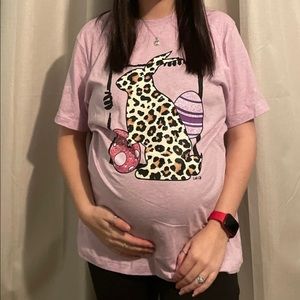 Leopard Bunny Eggs Tee 🌸🐰